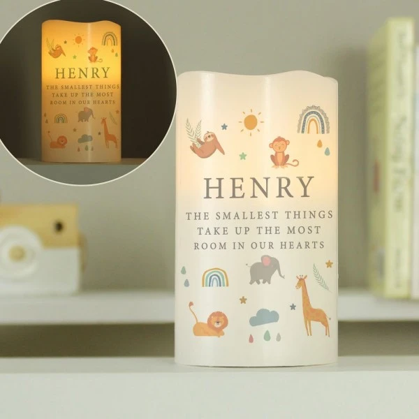 Personalised Safari Animals LED Candle 3 Personalised Safari Animals LED Candle - Image 3