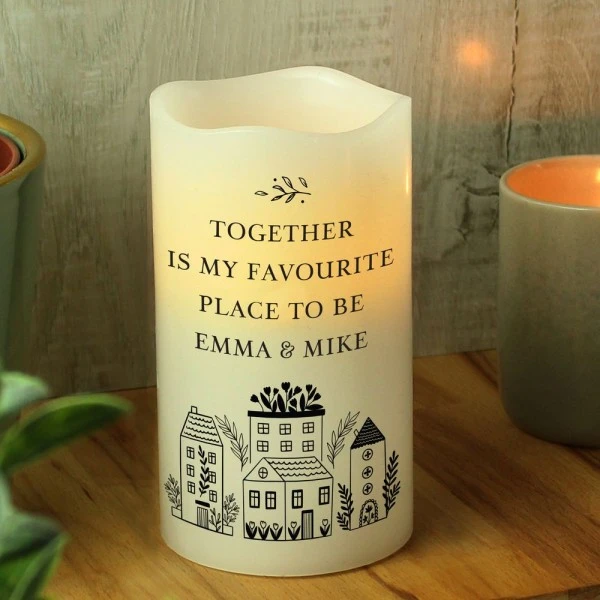 Personalised HOME LED Candle 1 Personalised HOME LED Candle
