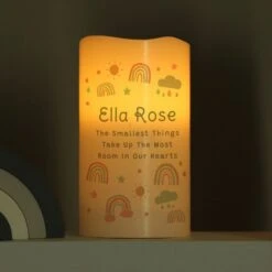 Personalised Rainbow Night Light LED Candle -PERSONALISE STORE p0409e21 3