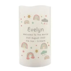 Personalised Rainbow Night Light LED Candle -PERSONALISE STORE p0409e21 4