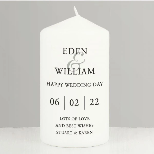 Personalised Couples Pillar Candle 2 Personalised Couples Pillar Candle - Image 2