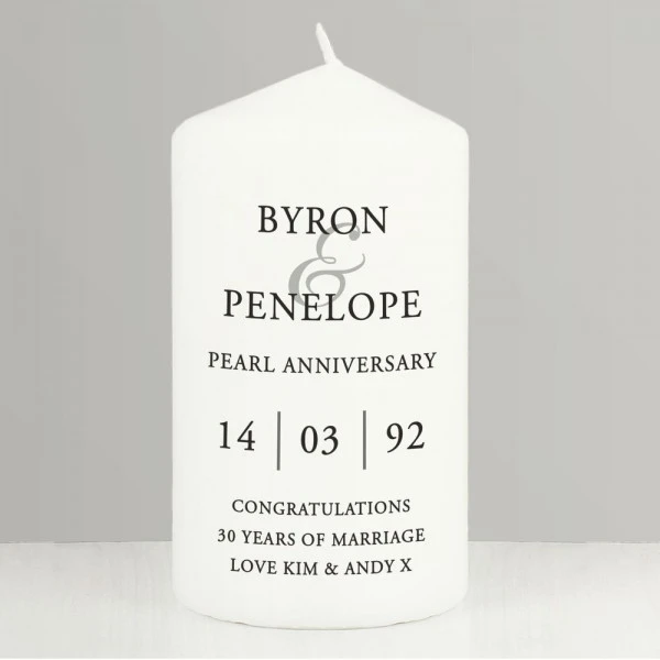 Personalised Couples Pillar Candle 4 Personalised Couples Pillar Candle - Image 4