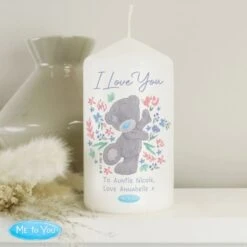 Personalised Me To You Floral Pillar Candle 8 Personalised Me To You Floral Pillar Candle -PERSONALISE STORE p0409e27 3