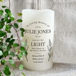 Personalised In Loving Memory LED Candle -PERSONALISE STORE p0409e28 2