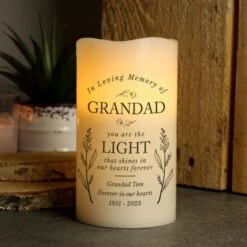 Personalised In Loving Memory LED Candle -PERSONALISE STORE p0409e28 3