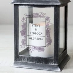 Personalised Soft Watercolour Rustic Black Lantern -PERSONALISE STORE p050703 3