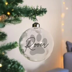 Personalised Pet Glass Bauble -PERSONALISE STORE p050713 2
