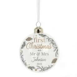 Personalised First Christmas As... Glass Bauble 9 Personalised First Christmas As... Glass Bauble -PERSONALISE STORE p050717 4