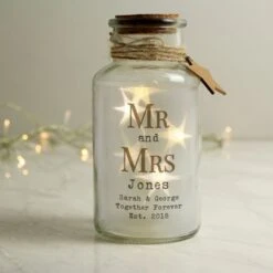 Personalised Mr & Mrs LED Glass Jar 6 Personalised Mr & Mrs LED Glass Jar -PERSONALISE STORE p050721 2