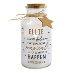 Personalised Magical Things Happen LED Glass Jar -PERSONALISE STORE p050722 2