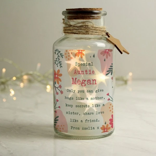 Personalised Floral LED Glass Jar 6 Personalised Floral LED Glass Jar - Image 6