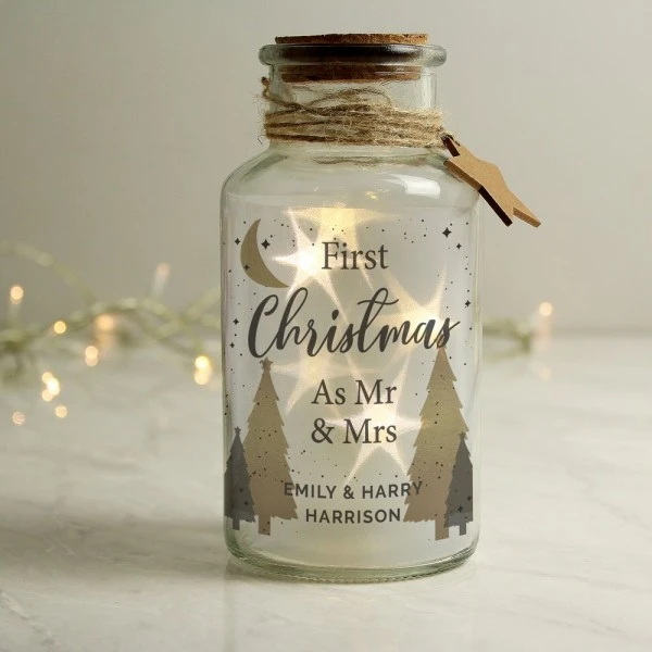 Personalised Christmas Tree LED Glass Jar 3 Personalised Christmas Tree LED Glass Jar - Image 3