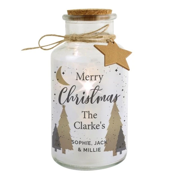 Personalised Christmas Tree LED Glass Jar 5 Personalised Christmas Tree LED Glass Jar - Image 5