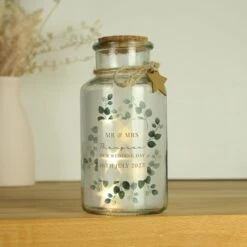 Personalised Botanical LED Glass Jar -PERSONALISE STORE p050745 3