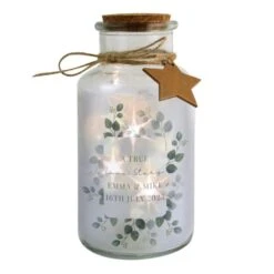 Personalised Botanical LED Glass Jar -PERSONALISE STORE p050745 4
