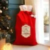 Personalised Special Delivery Luxury Pom Pom Red Sack