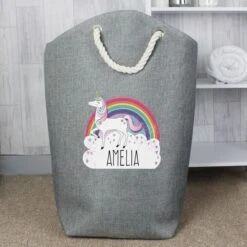 Personalised Unicorn Storage Bag -PERSONALISE STORE p0510g13 2