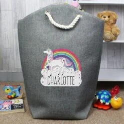 Personalised Unicorn Storage Bag -PERSONALISE STORE p0510g13 3