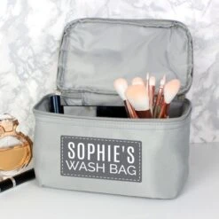 Personalised Classic Grey Toiletry Bag -PERSONALISE STORE p0510g70 2