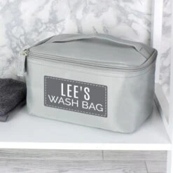 Personalised Classic Grey Toiletry Bag -PERSONALISE STORE p0510g70 5