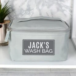 Personalised Classic Grey Toiletry Bag -PERSONALISE STORE p0510g70 6