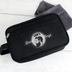 Personalised Beard Things Black Toiletry Bag -PERSONALISE STORE p0510g72 3