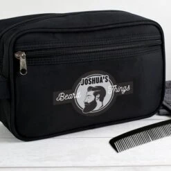 Personalised Beard Things Black Toiletry Bag -PERSONALISE STORE p0510g72 5