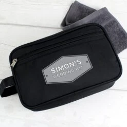 Personalised Plaque Black Toiletry Bag -PERSONALISE STORE p0510g73 5