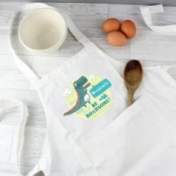 Personalised Dinosaur Childrens Apron -PERSONALISE STORE p0510g88 3