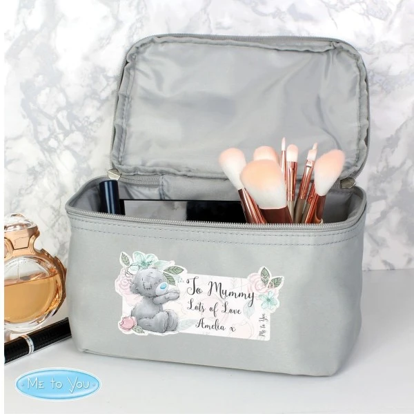 Personalised Me To You Floral Grey Toiletry Bag 3 Personalised Me To You Floral Grey Toiletry Bag - Image 3