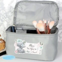 Personalised Me To You Floral Grey Toiletry Bag 11 Personalised Me To You Floral Grey Toiletry Bag -PERSONALISE STORE p0510g93 5