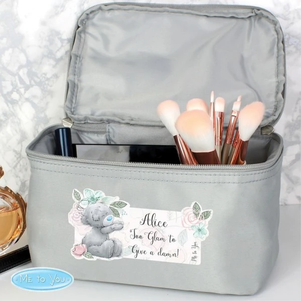 Personalised Me To You Floral Grey Toiletry Bag 6 Personalised Me To You Floral Grey Toiletry Bag - Image 6