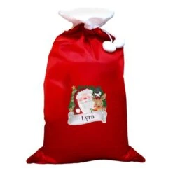Personalised Christmas Santa Red Sack -PERSONALISE STORE p0510h29 3