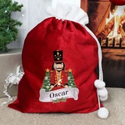 Personalised Nutcracker Red Sack -PERSONALISE STORE p0510h34 4