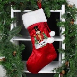 Personalised Nutcracker Red Stocking -PERSONALISE STORE p0510h37 3