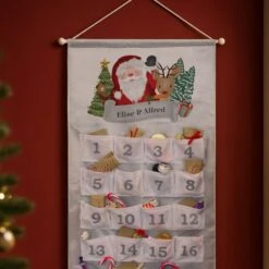 Personalised Santa Advent Calendar In Silver Grey -PERSONALISE STORE p0510h44 3