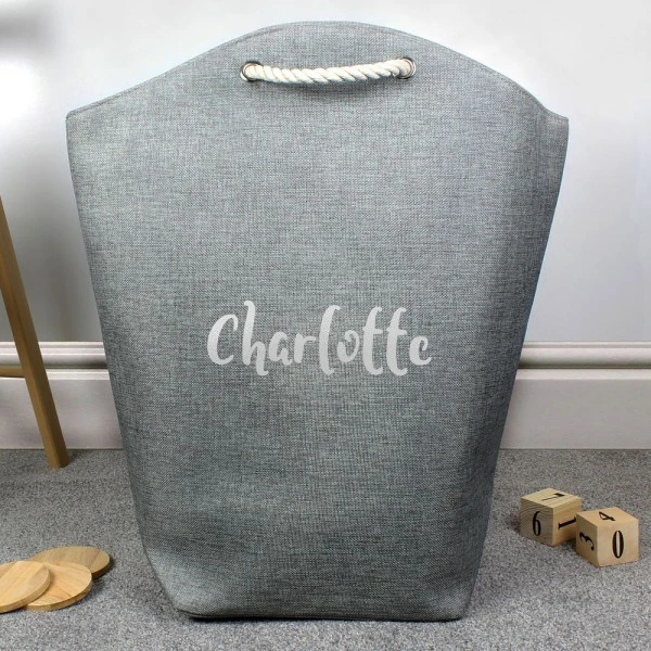 Personalised Silver Name Storage Bag 1 Personalised Silver Name Storage Bag