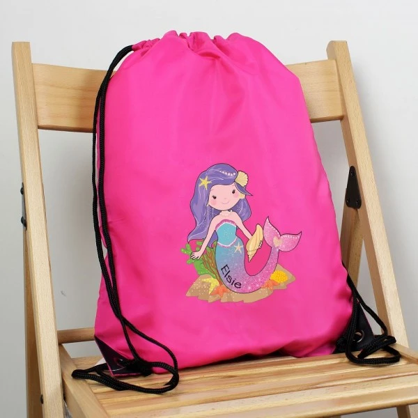 Personalised Mermaid Pink Kit Bag 1 Personalised Mermaid Pink Kit Bag