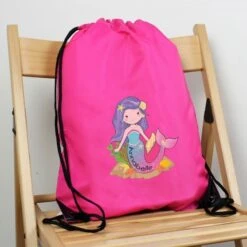 Personalised Mermaid Pink Kit Bag 6 Personalised Mermaid Pink Kit Bag -PERSONALISE STORE p0510i56 2