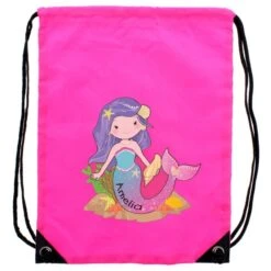 Personalised Mermaid Pink Kit Bag 7 Personalised Mermaid Pink Kit Bag -PERSONALISE STORE p0510i56 3