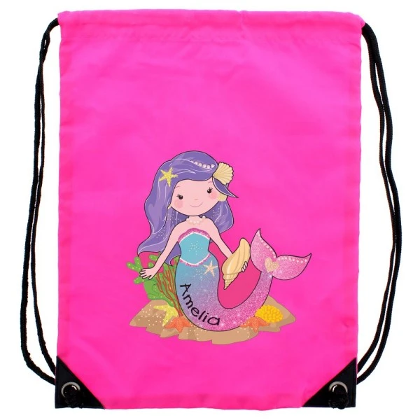 Personalised Mermaid Pink Kit Bag 4 Personalised Mermaid Pink Kit Bag - Image 4