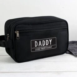 Personalised Free Text Black Toiletry Bag -PERSONALISE STORE p0510i82 3