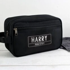 Personalised Free Text Black Toiletry Bag -PERSONALISE STORE p0510i82 4