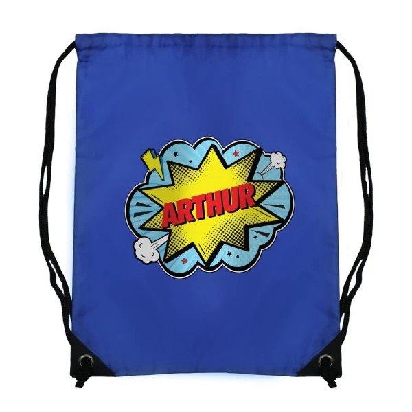 Personalised Superhero Blue Kit Bag 5 Personalised Superhero Blue Kit Bag - Image 5