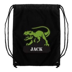 Personalised Dinosaur Black Kit Bag -PERSONALISE STORE p0510j29 4