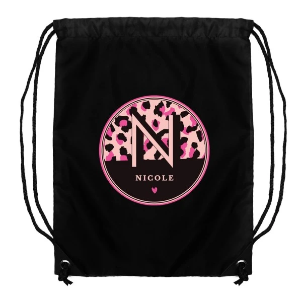 Personalised Leopard Print Black Kit Bag 5 Personalised Leopard Print Black Kit Bag - Image 5