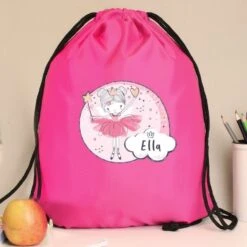Personalised Fairy Pink Kit Bag -PERSONALISE STORE p0510j34 3