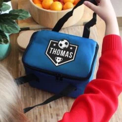 Personalised Football Black Lunch Bag 9 Personalised Football Black Lunch Bag -PERSONALISE STORE p0510j39 3