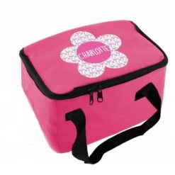 Personalised Flower Pink Lunch Bag -PERSONALISE STORE p0510j45 4