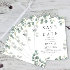 Personalised Botanical Wedding Save The Dates Pack Of 36 -PERSONALISE STORE p0512a30 3